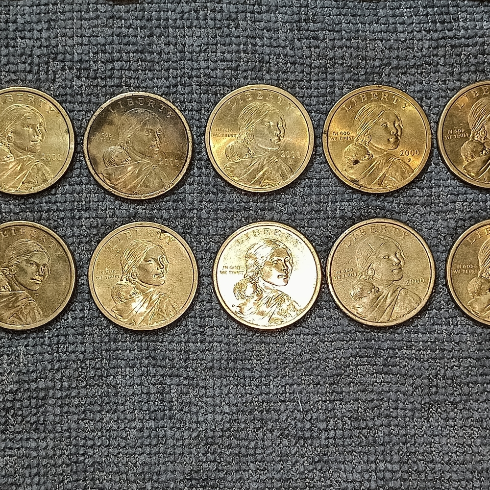 Lot of 10 Sacagawea Dollars